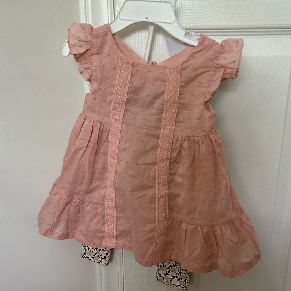 🩵 3/25 Bundle Tahari Blush Cotton Baby Dress Set